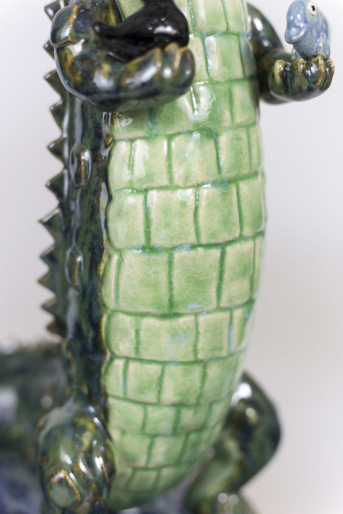 valérie courtet sculpture crocodile detail