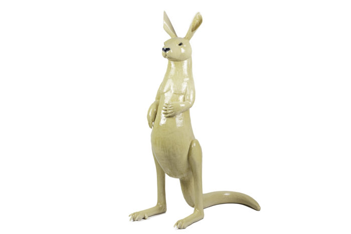 valérie courtet sculpture kangourou grès émaillé
