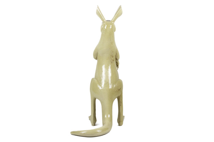 valérie courtet sculpture kangourou grès émaillé dos
