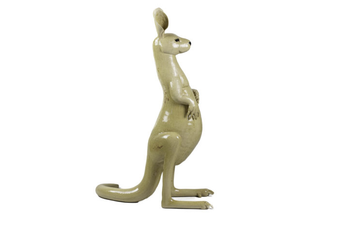 valérie courtet sculpture kangaroo glazed stoneware side 2