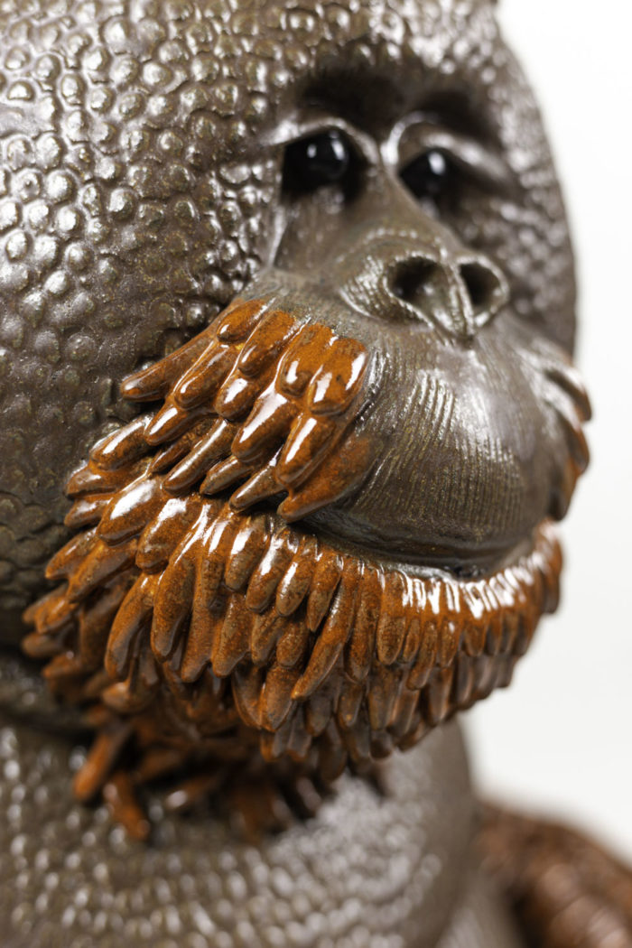 valérie courtet sculpture orangutan detail