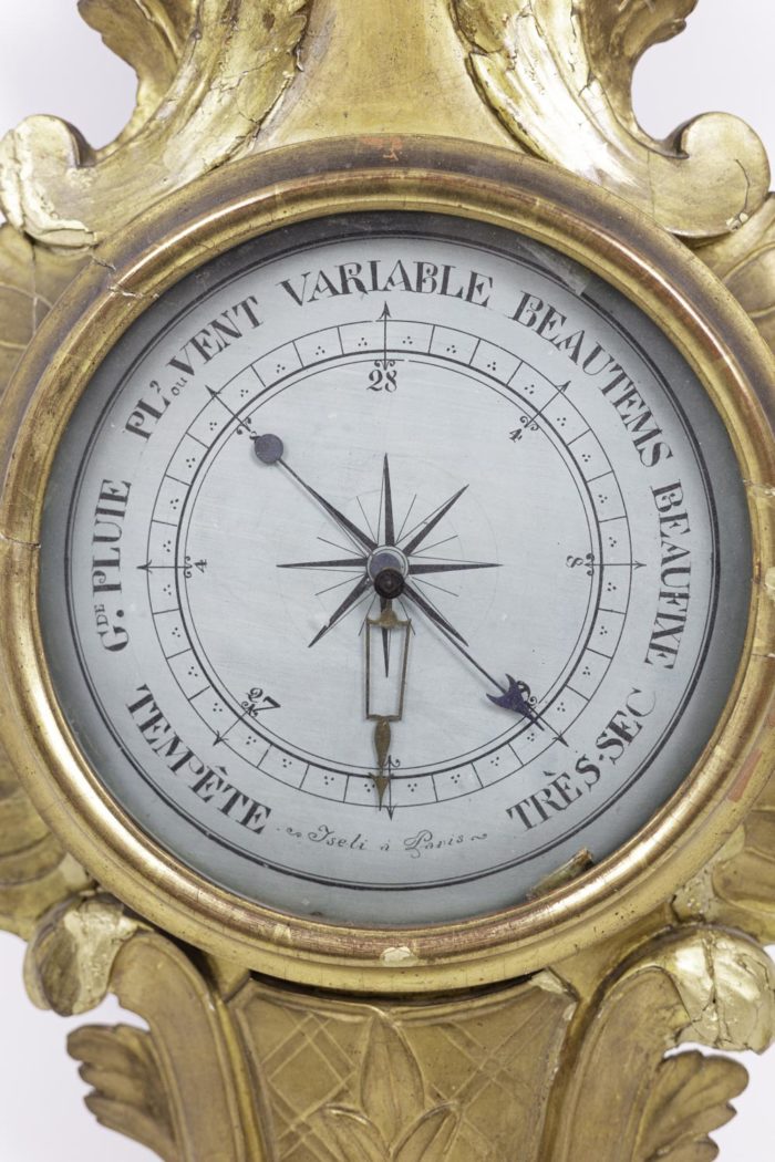 louis xvi barometer gilt wood dial