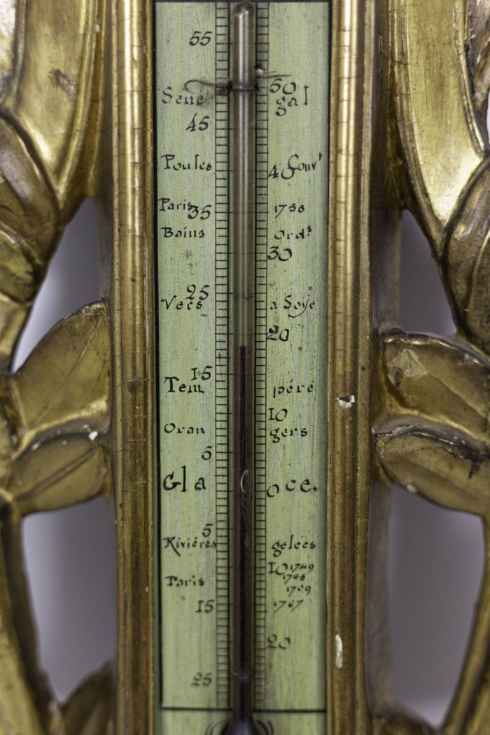 louis xvi barometer gilt wood thermometer