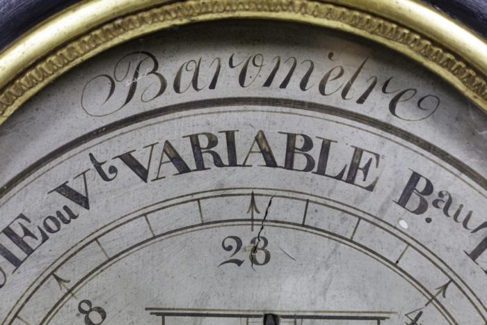 louis xvi barometer black lacquered dial