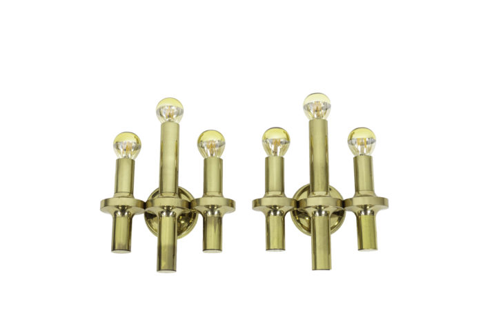 gaetano sciolari wall sconces gilt brass