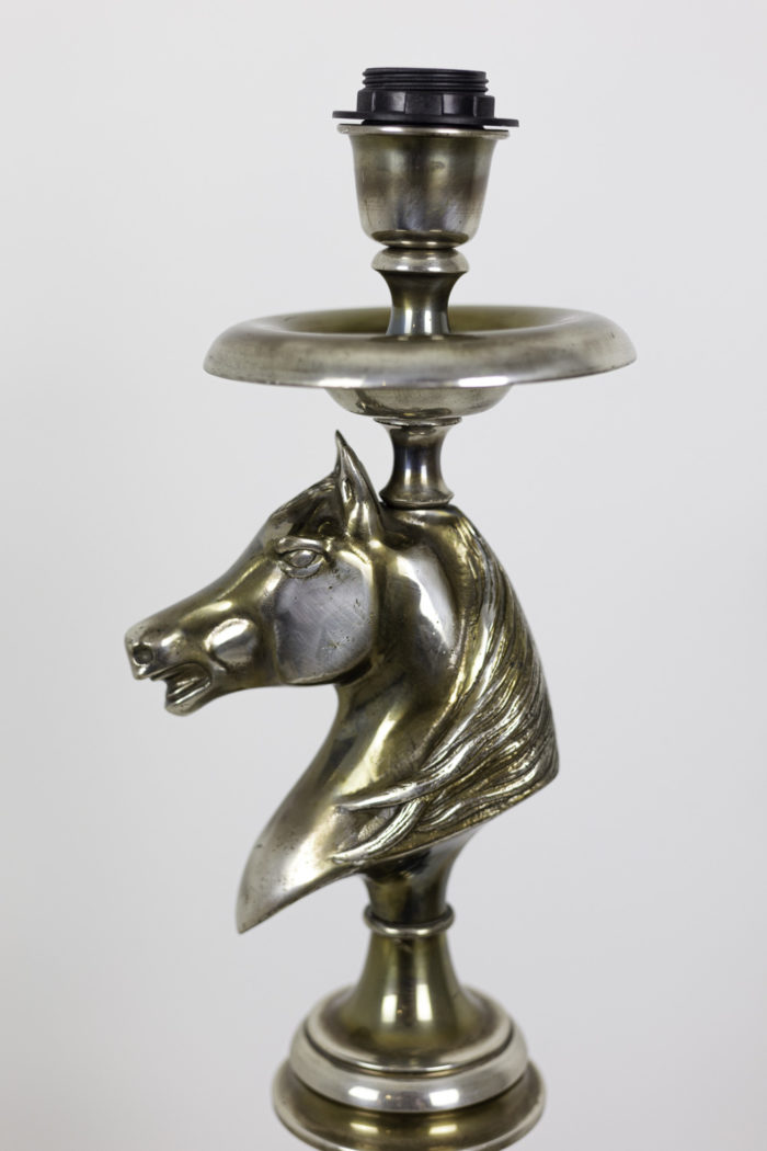 horse floor lamp silvered bronze horse