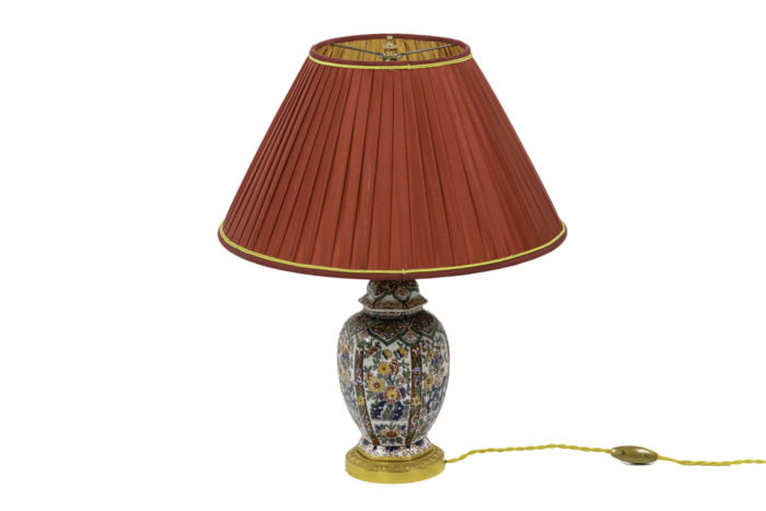 lampe faïence de delft bronze doré