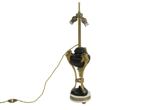 lampe style empire bronze deux patines 2