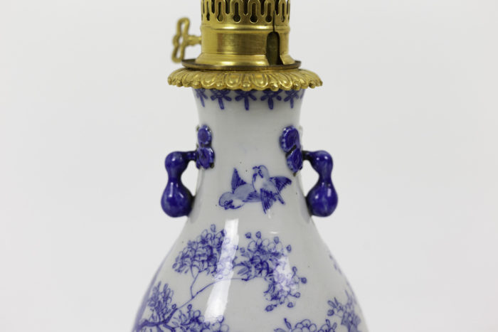 lamps blue white earthenware handles