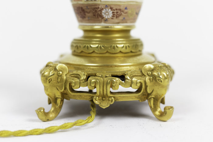 lamps satsuma earthenware gilt bronze base