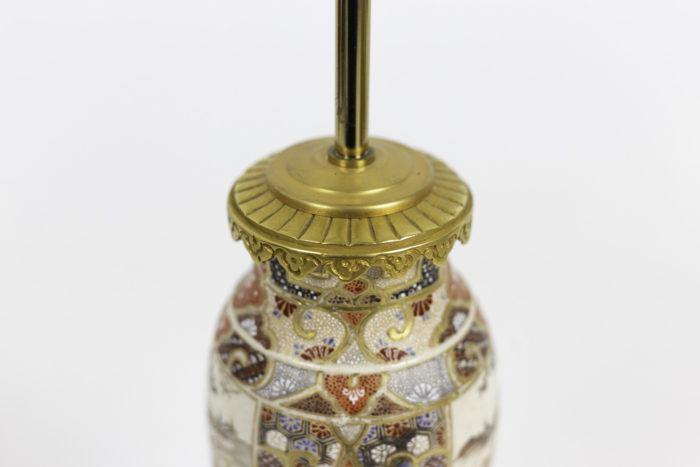lamps satsuma earthenware gilt bronze top