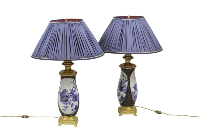 lamps japanese porcelaine gilt bronze