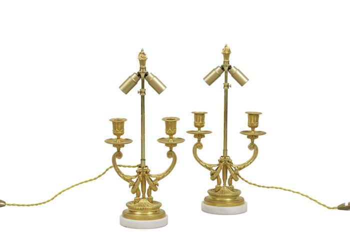 lamps louis xvi style gilt bronze