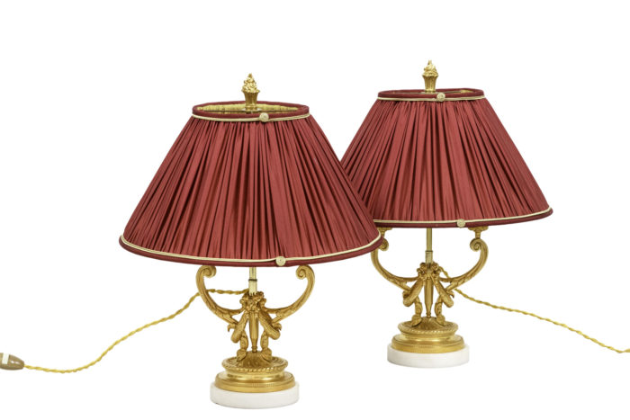 lamps louis xvi style gilt bronze