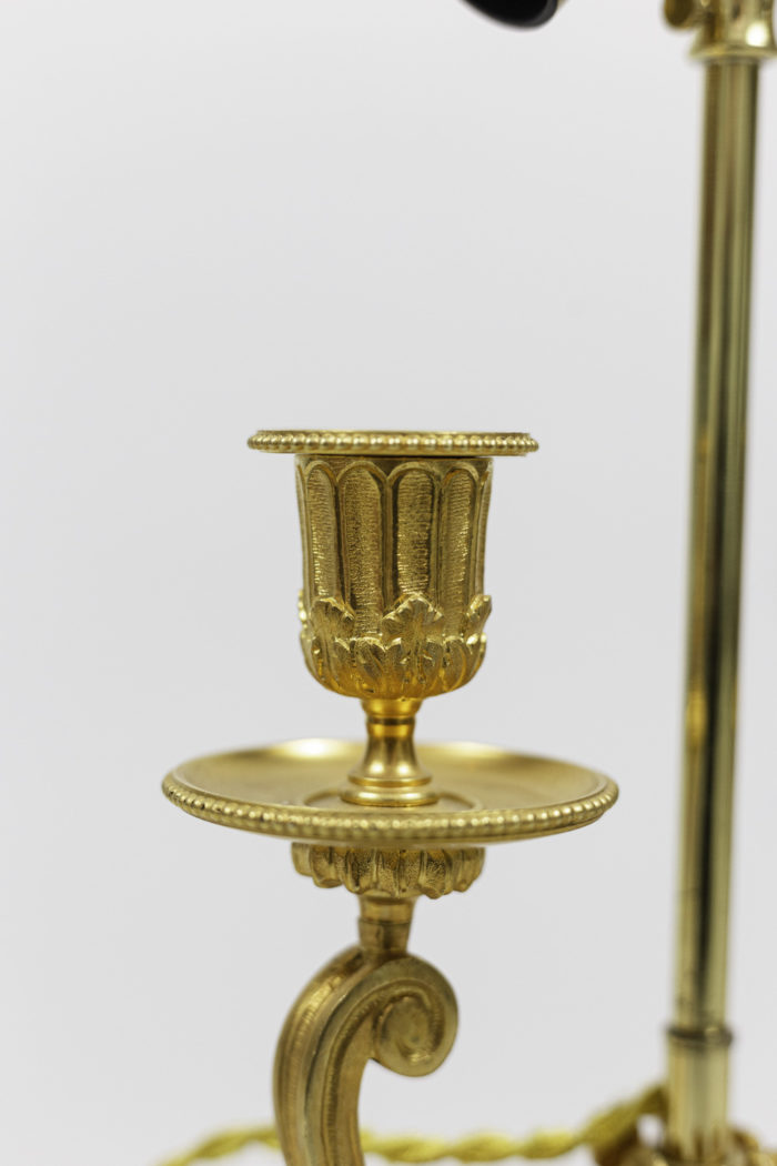 lampes style louis xvi bronze doré bobeche