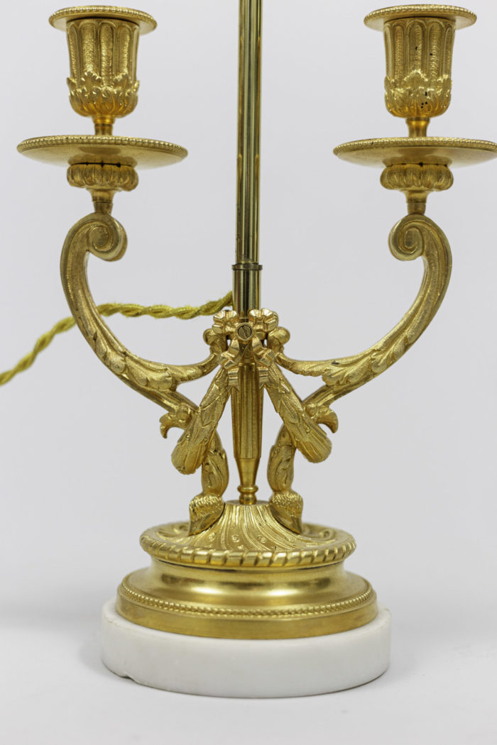 lamps louis xvi style gilt bronze laurel wreath