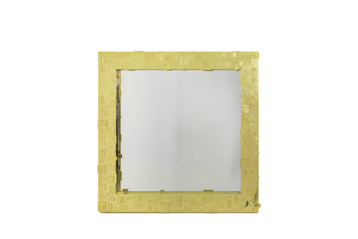 mirror gilt brass geometrical decor