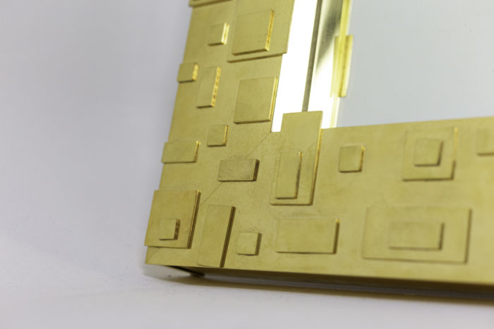miroir laiton doré décor géométrique plaques