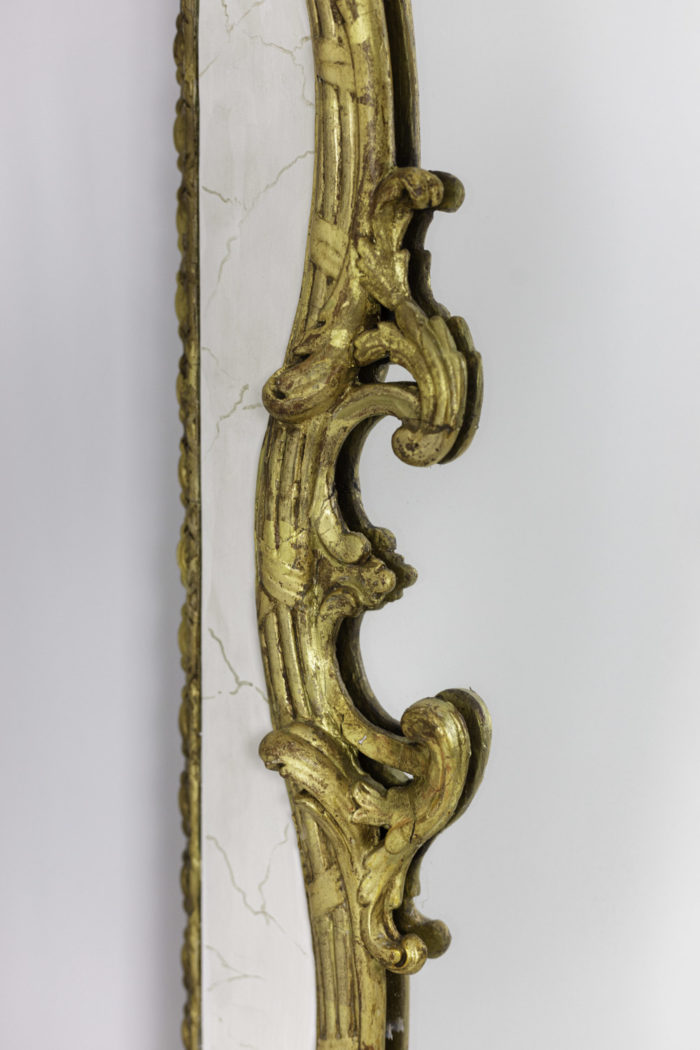 louis xv style mirror gilt stucco