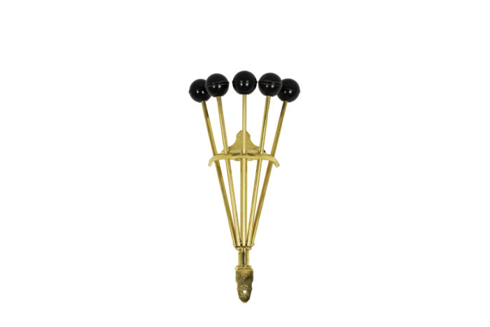 porte-manteaux rétractable laiton doré