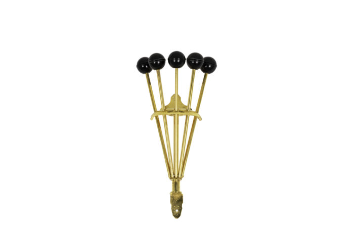 retractable coat-hanger gilt brass