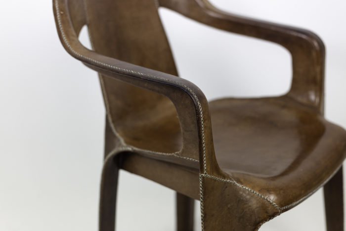 sol&luna armchair brown leather arm