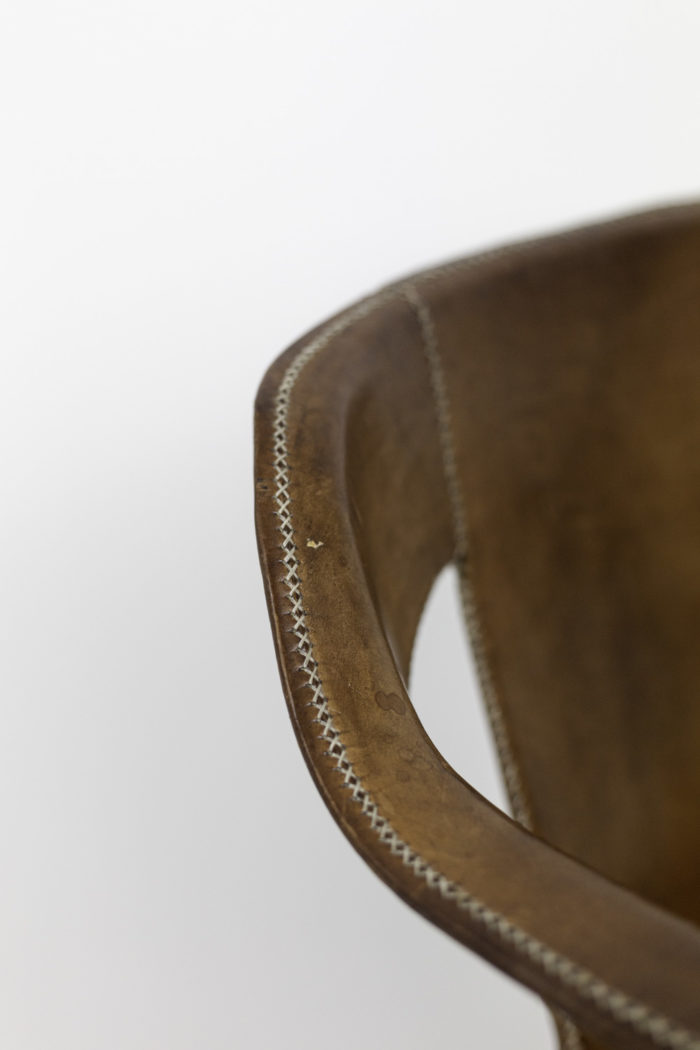 sol&luna armchair brown leather arm