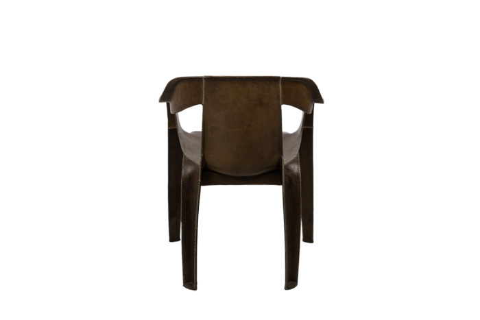 sol&luna armchair brown leather back