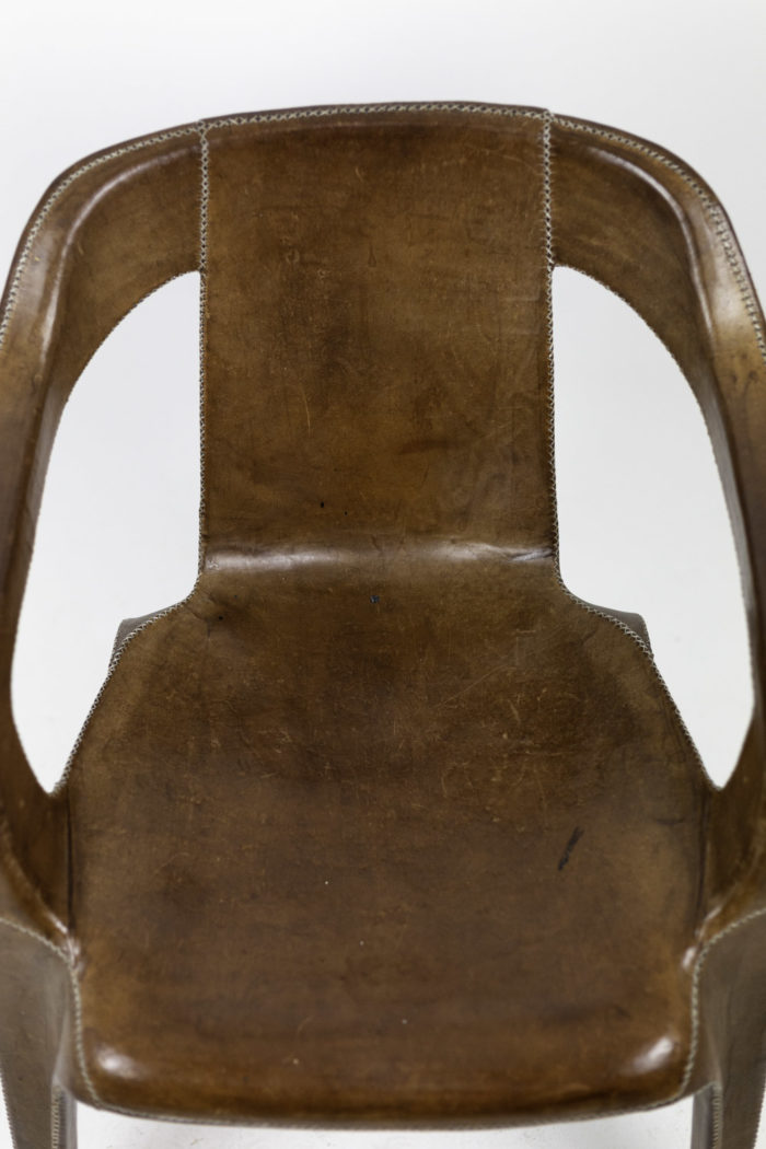 sol&luna armchair brown leather back