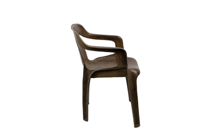 sol&luna armchair brown leather side