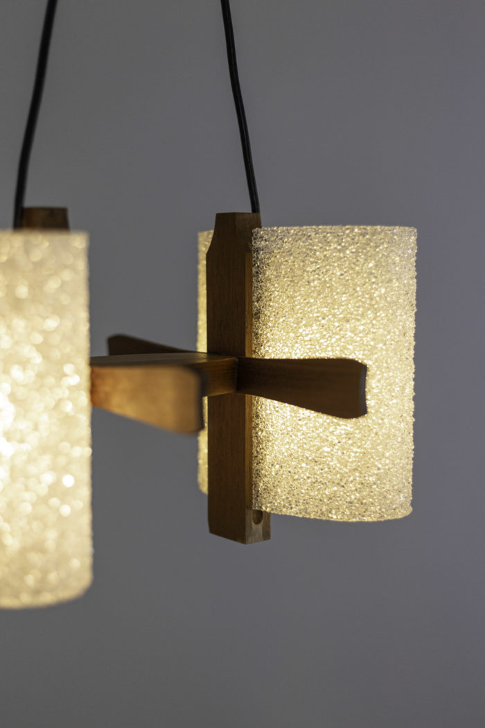 chandelier granite resin wood lightened