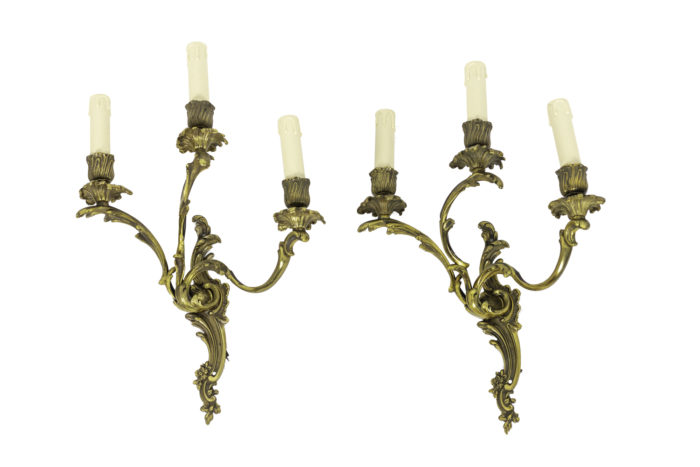 louis xv style wall sconces gilt bronze