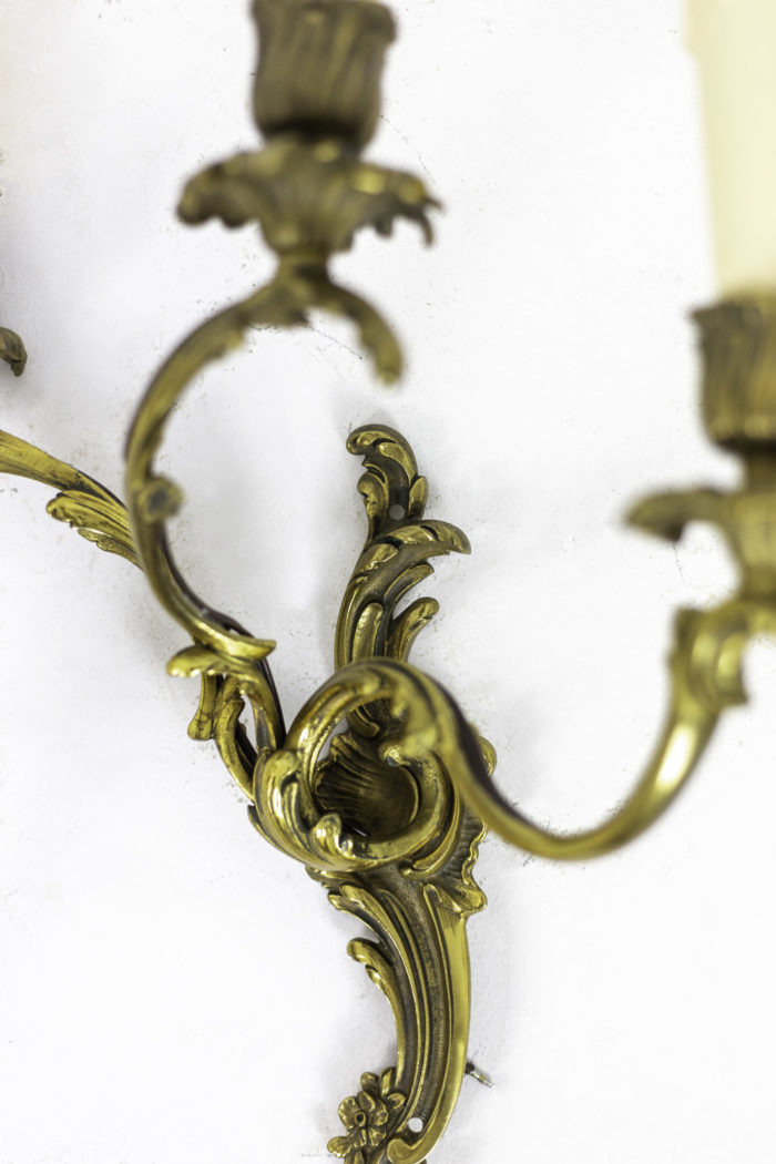 louis xv style wall sconces gilt bronze fires