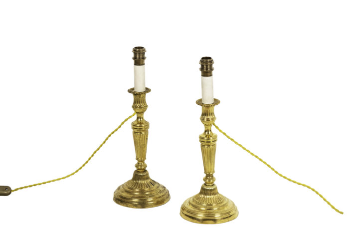 louis xvi style candleholders gilt bronze