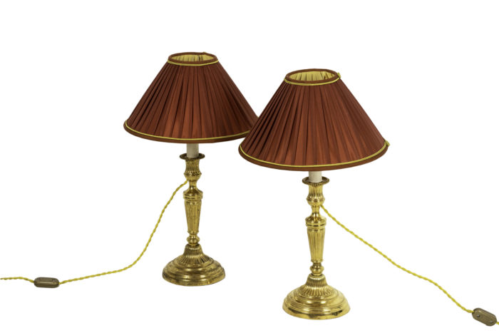 louis xvi style candleholders gilt bronze