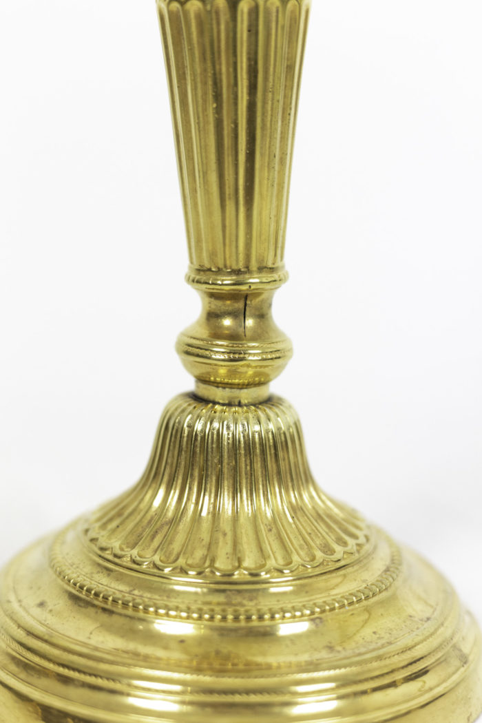 bougeoirs style louis xvi bronze doré cannelures