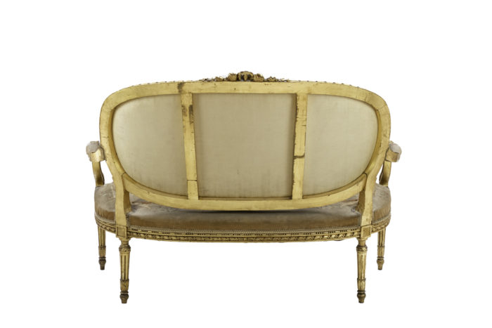 louis xvi style sofa gilt wood aubusson tapestry back
