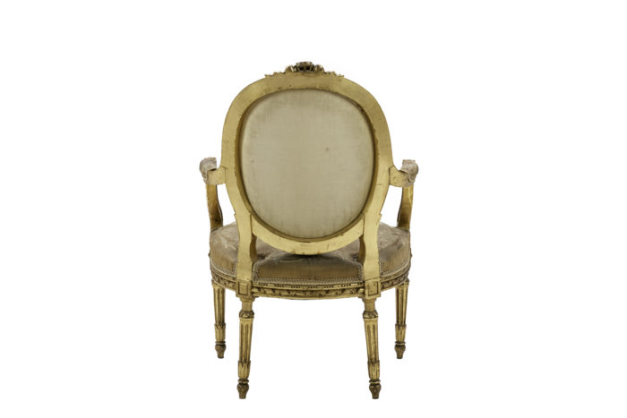 louis xvi style armchairs gilt wood aubusson tapestry back