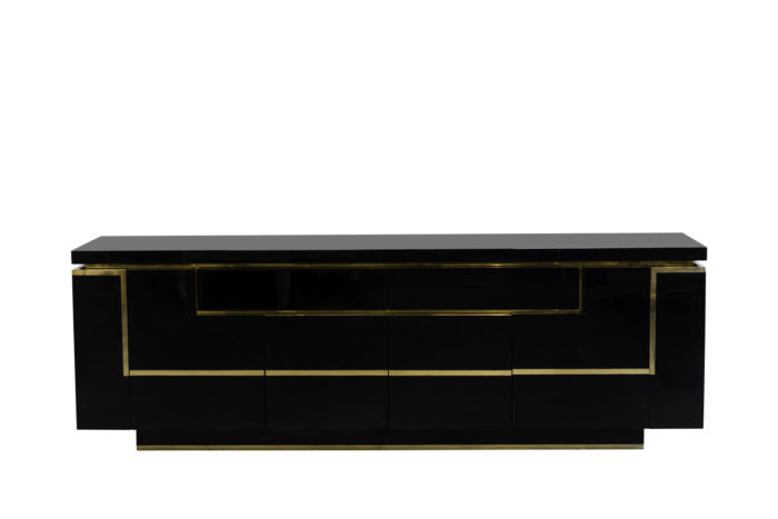 jean-claude mahey sideboard black lacquer gilt brass