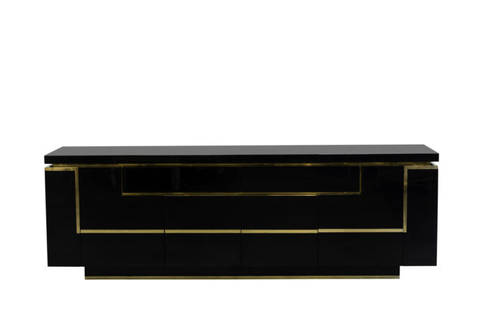jean-claude mahey enfilade laque noir laiton doré 2