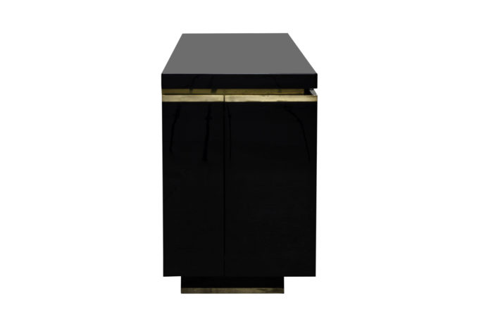 jean-claude mahey sideboard black lacquer gilt brass side