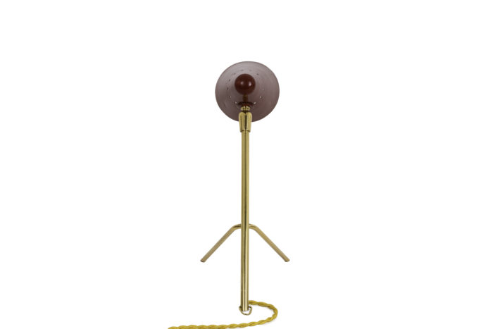 lamp red lacquered metal gilt brass back