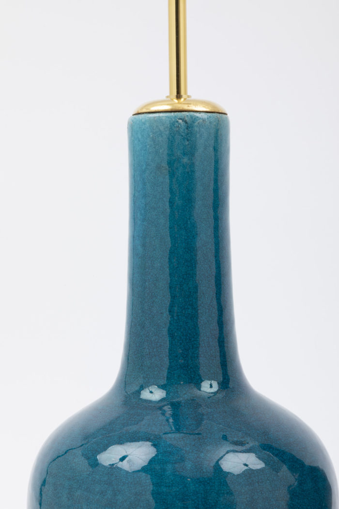 lamps blue earthenware gilt wood neck