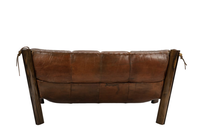 percival lafer sofa MP-211 leather rosewood back