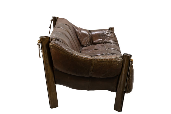percival lafer sofa MP-211 leather rosewood side