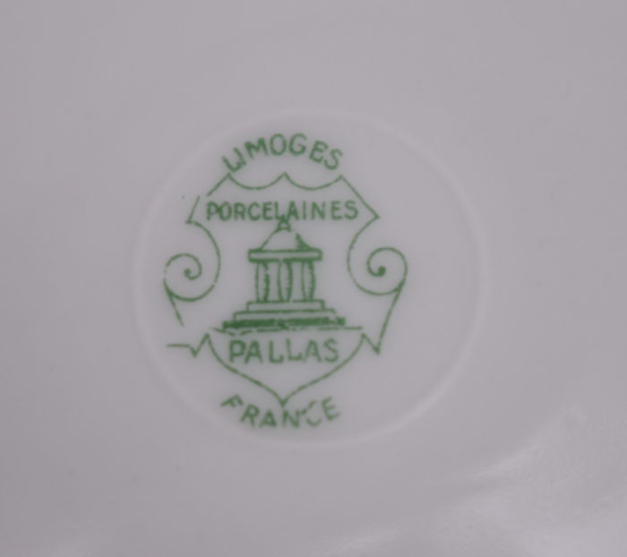 service porcelaine limoges pallas france signature