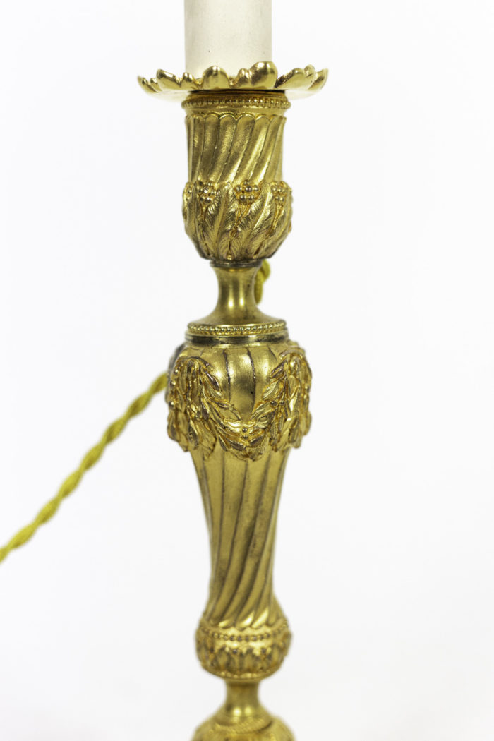 transition style candleholders gilt bronze swags flutes