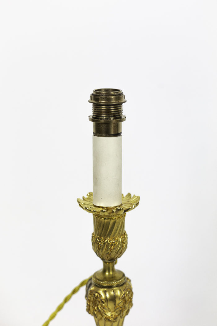 bougeoirs style transition bronze doré lampe