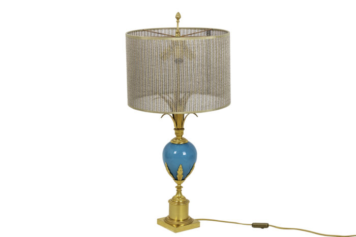 lamp turquoise opaline gilt bronze