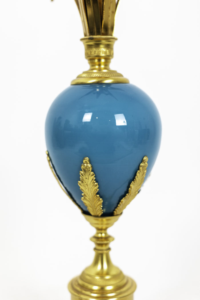 lamp turquoise opaline gilt bronze egg